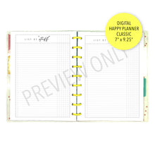 Load image into Gallery viewer, List of "Stuff" Planner Inserts Printable Download