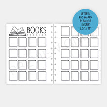 Load image into Gallery viewer, Books Tracker Planner Inserts Printable Download