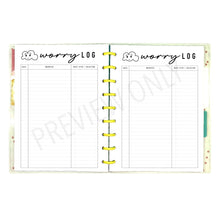 Load image into Gallery viewer, Worry Log Printable | Anxiety & Brain Dump Planner Insert