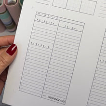 Load image into Gallery viewer, TN Passport Daily 1-Page Planner Inserts Printable Download - Letter / A4 Size Paper