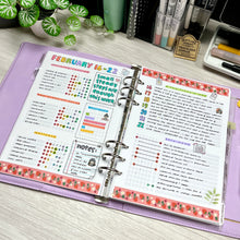 Load image into Gallery viewer, Self-Care & Habits Weekly Planner Spread Printable