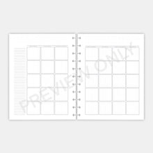 Load image into Gallery viewer, Monthly Calendar Planner Insert (Dot Grid) | Monday & Sunday Start