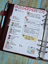 Load image into Gallery viewer, A5 1-Page Daily Planner Inserts Printable Download - Letter / A4 / A5 Size Paper