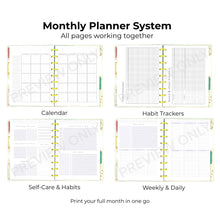 Load image into Gallery viewer, Monthly Planner System (The Exact Pages I Use Each Month)