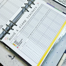 Load image into Gallery viewer, V.3 A5 Habit, Mood & Sleep Trackers Planner Inserts Printable Download - Letter / A4 / A5 Size Paper