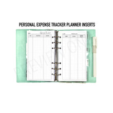 Load image into Gallery viewer, Personal Expense Tracker Planner Inserts Printable Download - Letter / A4 Size Paper