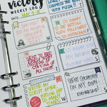 Load image into Gallery viewer, Victory Log Printable | Track Daily Wins Planner Insert