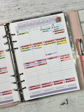 Load image into Gallery viewer, V.3 A5 Weekly 2-Page Planner Inserts Printable Download - Letter / A4 / A5 Size Paper