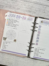 Load image into Gallery viewer, V.3 A5 Well-Being Planner Inserts Printable Download - Letter / A4 / A5 Size Paper
