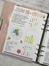 Load image into Gallery viewer, V.3 A5 Well-Being Planner Inserts Printable Download - Letter / A4 / A5 Size Paper