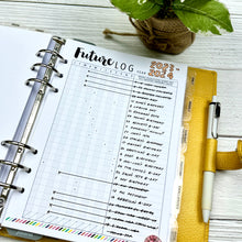 Load image into Gallery viewer, A5 Running Future Log Planner Inserts Printable Download - Letter / A4 / A5 Size Paper