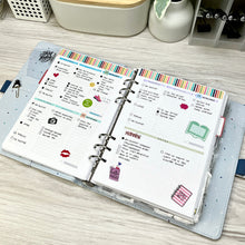 Load image into Gallery viewer, A5 2 Per Page Daily Planner Inserts Printable Download - Letter / A4 / A5 Size Paper