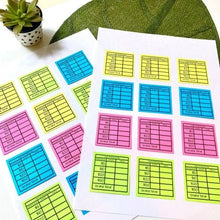 Load image into Gallery viewer, 2" x 2" Post-it Note Cash Denomination Slip Printable | A4 PD