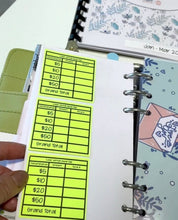 Load image into Gallery viewer, 2" x 2" Post-it Note Cash Denomination Slip Printable | A4 PD