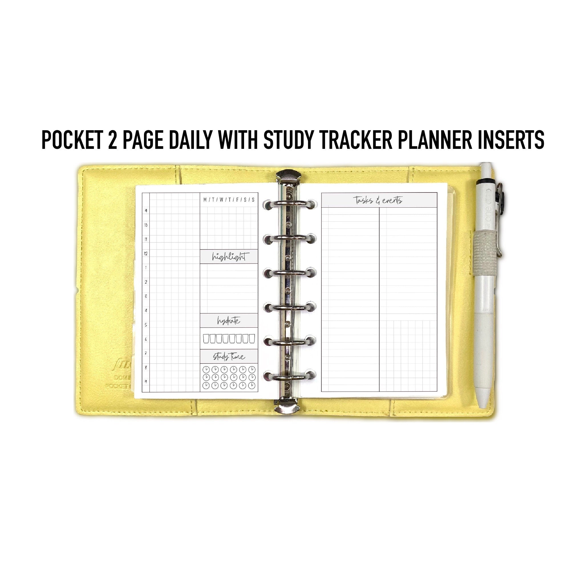 Printed Pocket Rings Gratitude Journal Planner Refill 