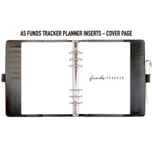 Load image into Gallery viewer, A5 Funds Tracker Planner Inserts Printable Download - Letter / A4 / A5 Size Paper