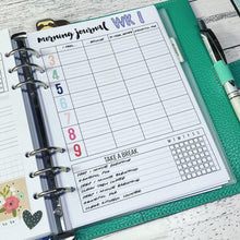 Load image into Gallery viewer, VERSION 2 A5 Well-Being Planner Inserts Printable Download - Letter / A4 / A5 Size Paper