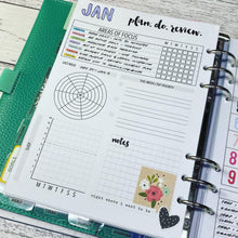 Load image into Gallery viewer, VERSION 2 A5 Well-Being Planner Inserts Printable Download - Letter / A4 / A5 Size Paper