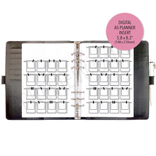 Load image into Gallery viewer, A5 Polaroid Tracker Planner Inserts Printable Download - Letter / A4 / A5 Size Paper