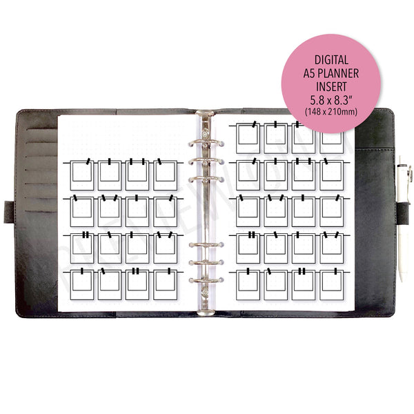 Polaroid Tracker Planner Inserts Printable Download