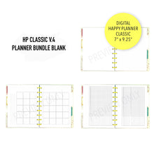 Load image into Gallery viewer, HP Classic V.4 Planner Bundle BLANK Planner Inserts Printable Download - Letter / A4 / HP Classic Size Paper
