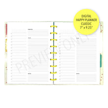 Load image into Gallery viewer, HP Classic 1-Page Daily Planner Inserts Printable Download - Letter / A4 / HP Classic Size Paper
