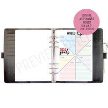 Load image into Gallery viewer, A5 2024 Wheel of Life Goals Tracker Planner Inserts Printable Download - Letter / A4 / A5 Size Paper
