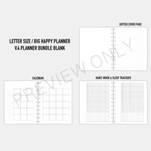 Load image into Gallery viewer, Letter / Big Happy Planner V.4  Planner Bundle BLANK Planner Inserts Printable Download
