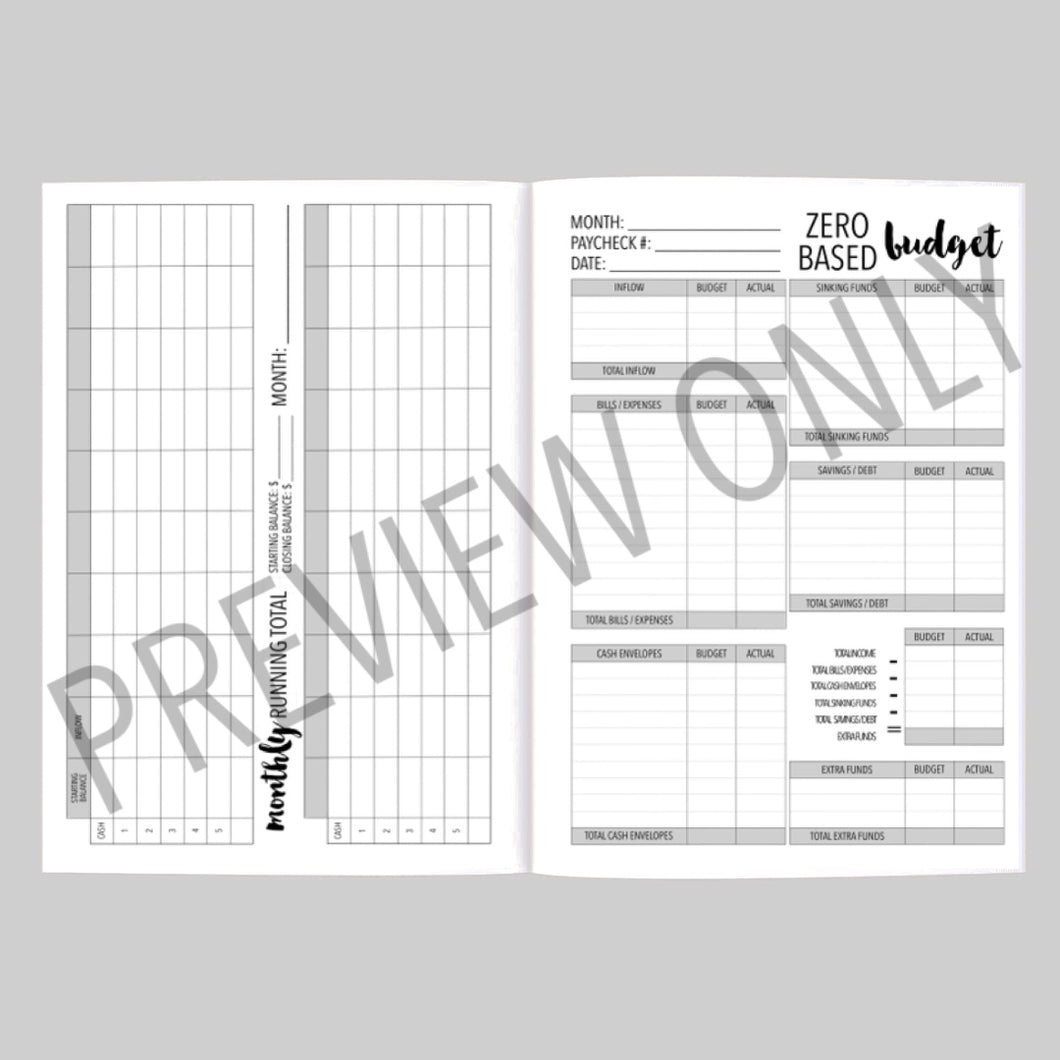 Budget Worksheet Bundle Notebook Planner Inserts Printable Download - A4/Letter Size Paper