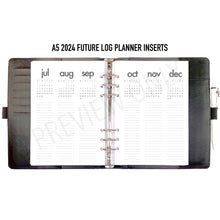 Load image into Gallery viewer, A5 2024 Future Log Planner Inserts Printable Download - Letter / A4 / A5 Size Paper
