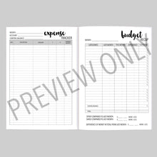 Load image into Gallery viewer, Budget Worksheet Bundle Notebook Planner Inserts Printable Download - A4/Letter Size Paper
