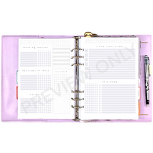 Load image into Gallery viewer, Self-Care &amp; Habits Weekly Planner Spread Printable
