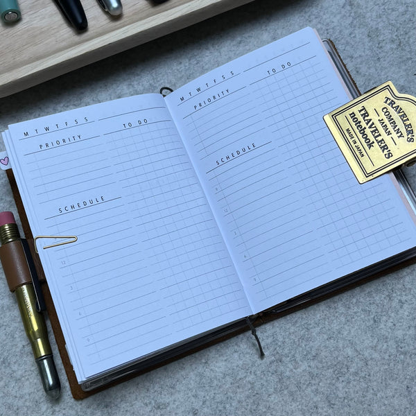 VERSION 2 TN Passport Daily 1-Page Planner Inserts Printable Download - Letter / A4 Size Paper