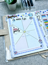 Load image into Gallery viewer, A5 Size / Hobonichi Cousin 2024 Wheel of Life Printable Download - A4 Size Paper
