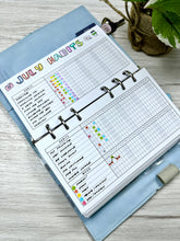 Load image into Gallery viewer, Personal Habit &amp; Mood Tracker Planner Inserts Printable Download - Letter / A4 Size Paper
