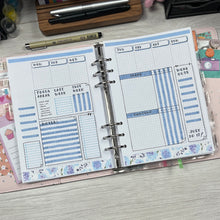 Load image into Gallery viewer, A5 Small Grid Weekly Planner Spread – Mix and Match - A5/Letter Size Paper PDFs
