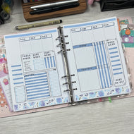 A5 Small Grid Weekly Planner Spread – Mix and Match - A5/Letter Size Paper PDFs