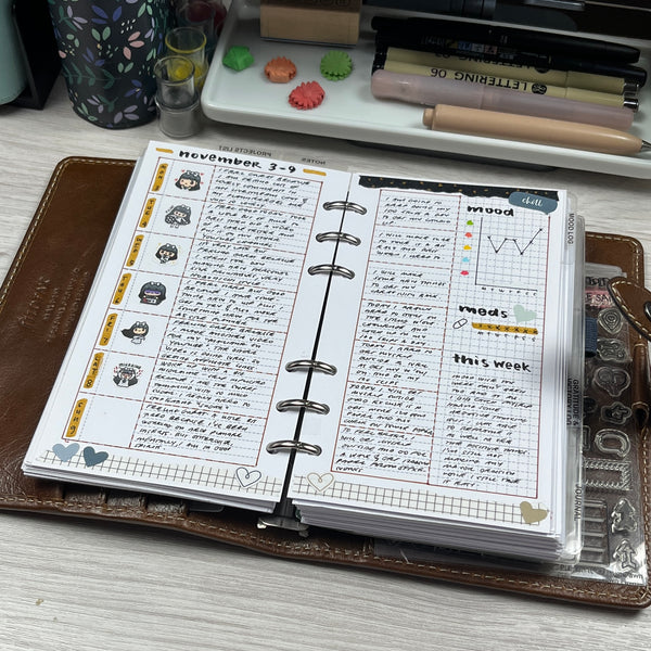 Personal Size Planner Bundle | Mood, Daily & Reflection Pages