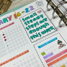 Load image into Gallery viewer, Self-Care &amp; Habits Weekly Planner Spread Printable
