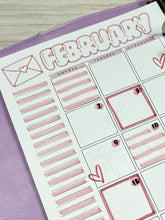 Load image into Gallery viewer, Monthly Calendar Planner Insert (Dot Grid) | Monday &amp; Sunday Start
