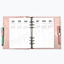 Load image into Gallery viewer, A5 2026 Future Log Planner Inserts Printable Download
