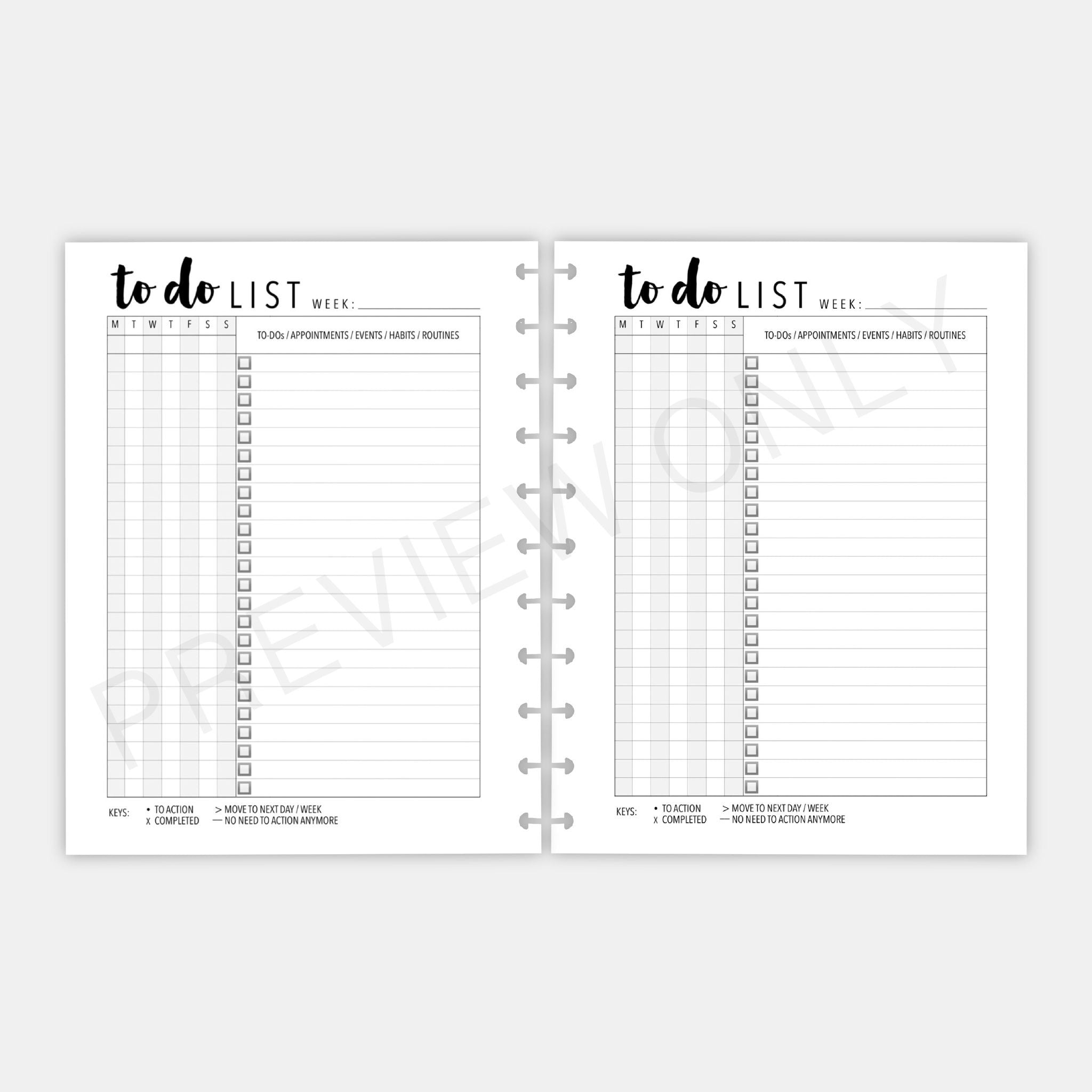 Running To-Do List Printable | Keep Tasks Organised All Week – MarianeCresp