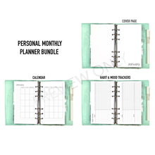 Load image into Gallery viewer, NEW! Undated Personal Size Monthly Planner Bundle | Monday Start | Printable Download - A4
