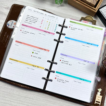 Load image into Gallery viewer, NEW! Undated Personal Size Monthly Planner Bundle | Monday Start | Printable Download - A4

