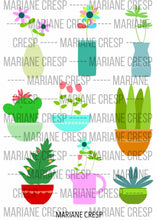 Load image into Gallery viewer, Potted Plants Digital Stickers PNG File
