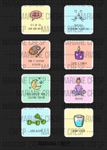 Load image into Gallery viewer, Self-care Digital Stickers PNG File
