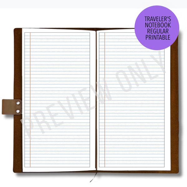 TN Regular Lined Pages | Simple Notes & Journaling Printable Insert