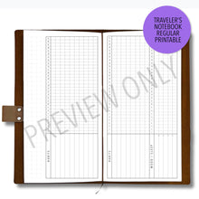 Load image into Gallery viewer, TN Regular Monthly Habit Tracker and Wheel of Life Planner Printable Download - A4 and Letter Size PDF
