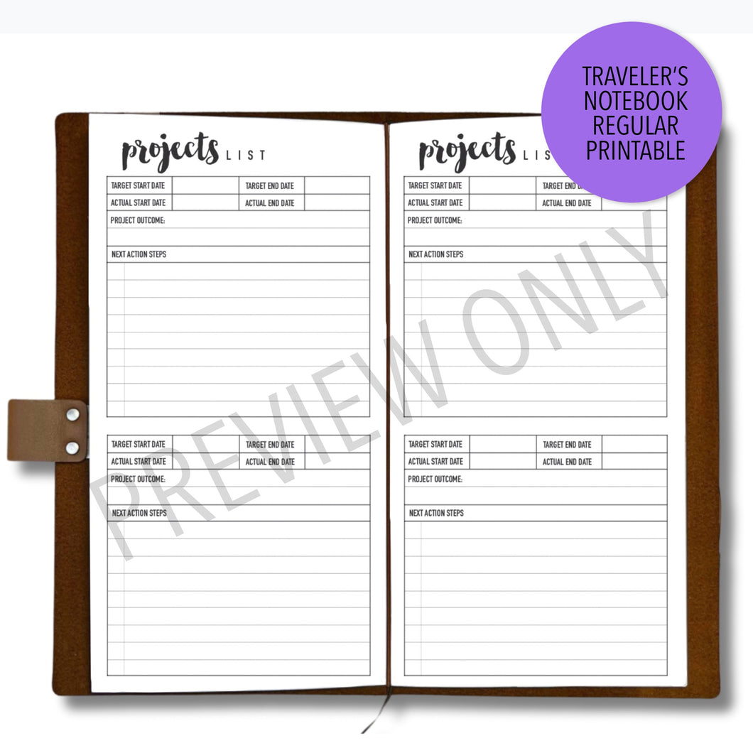 TN Regular Get Things Done Bundle Planner Printable Download - A4 and Letter Size PDF