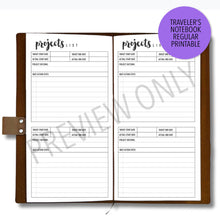 Load image into Gallery viewer, GTD Planner System Bundle | Brain Dump, Projects &amp; Someday List Printable (A5, TN, Booklet)
